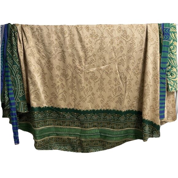 Junglee Billee Wrap Skirt Reversible Layered Boho Indian Free Size Fits Most NWT - Picture 5 of 12